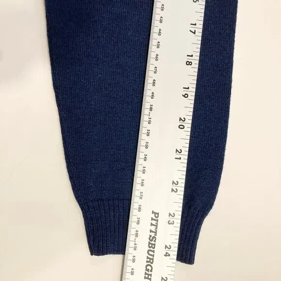 NWOT BROOKS BROTHERS Sweater Men M Navy Merino-Wool V-Neck Long-Sleeve - Picture 9 of 9